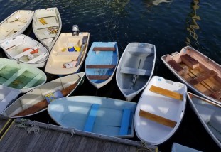 Dories at the dock.